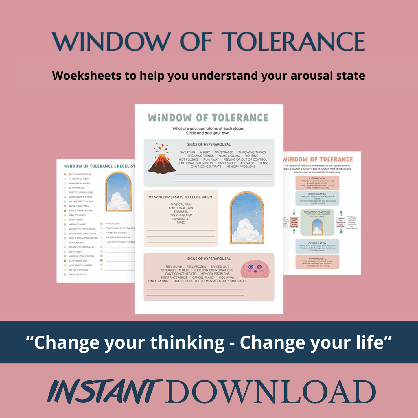 Trauma therapy 90% off bundle, anxiety coping skill card, therapy worksheets, crisis therapy PTSD, anxiety therapy tool, safety plan